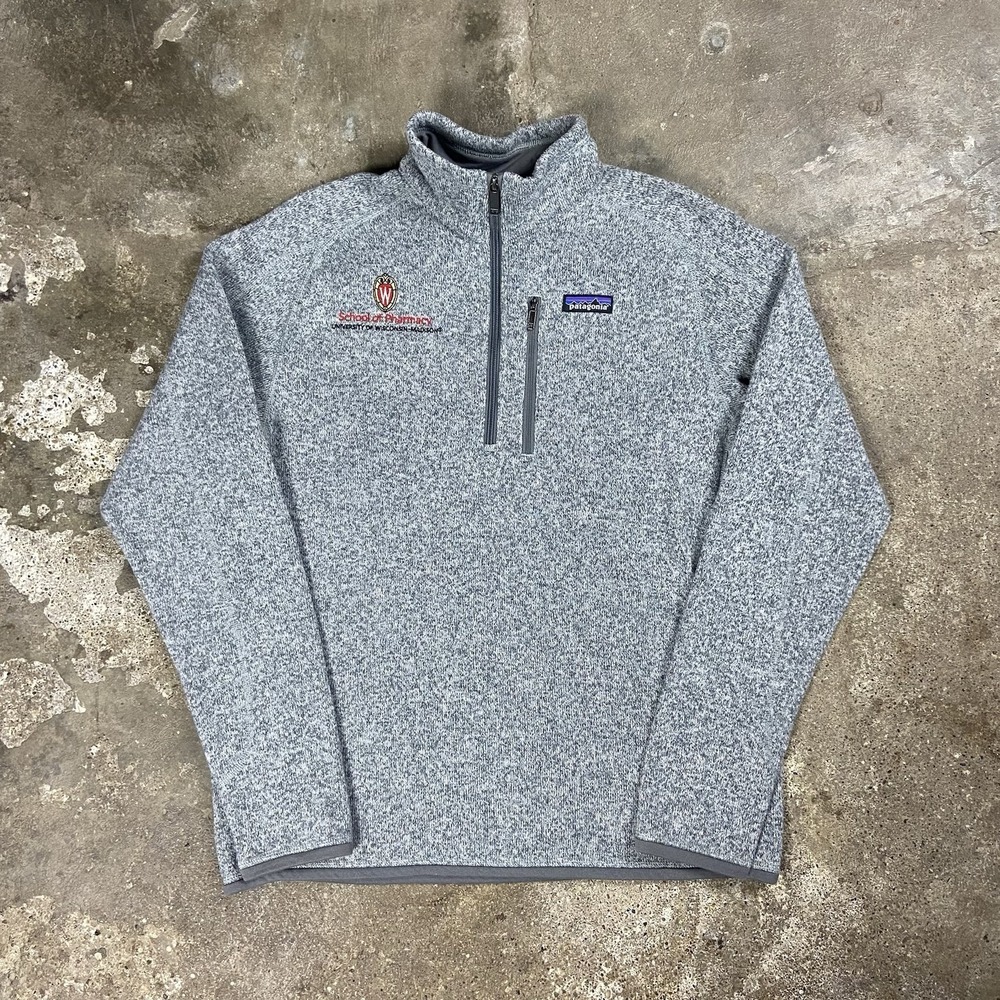 Patagonia Better Sweater 1/4 Zip Size Medium Gray Fleece Pullover Hike 25522FA18